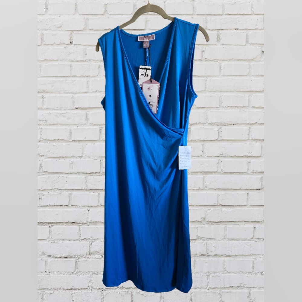 By Design Blue Sleeveless Midi Wrap Dress 1️⃣